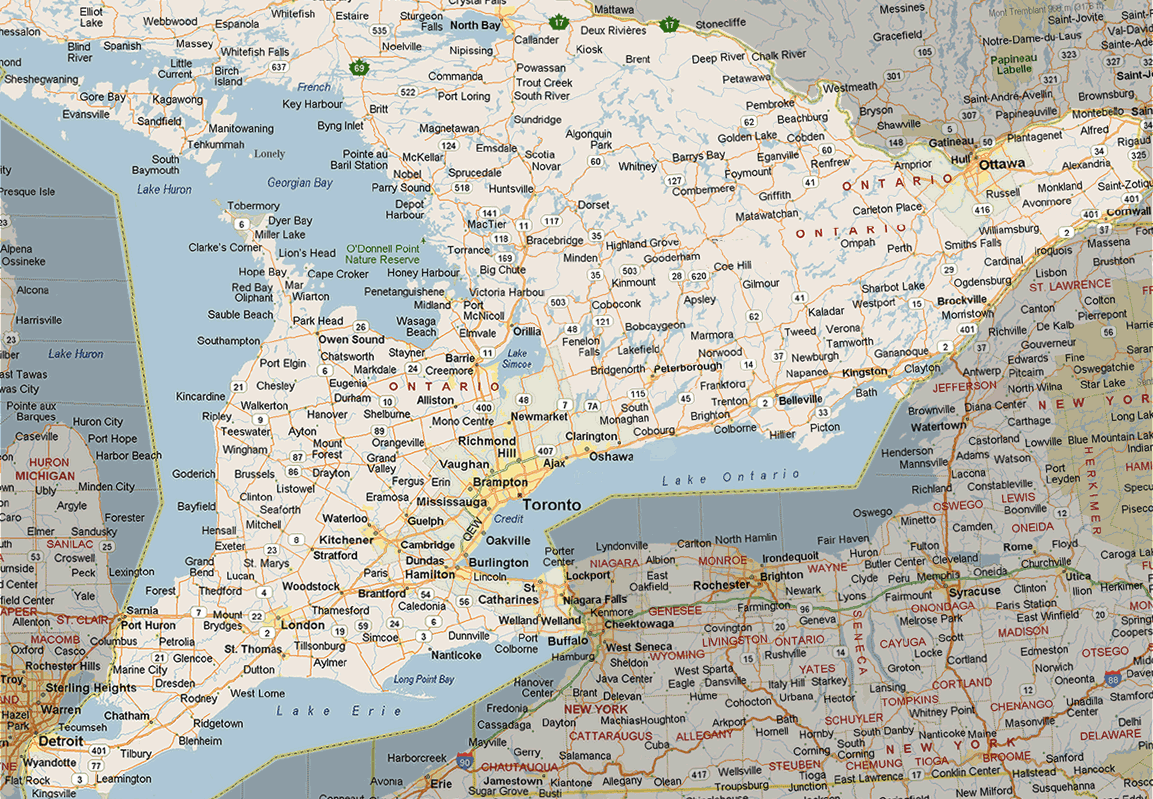 Ontario Map (South)
