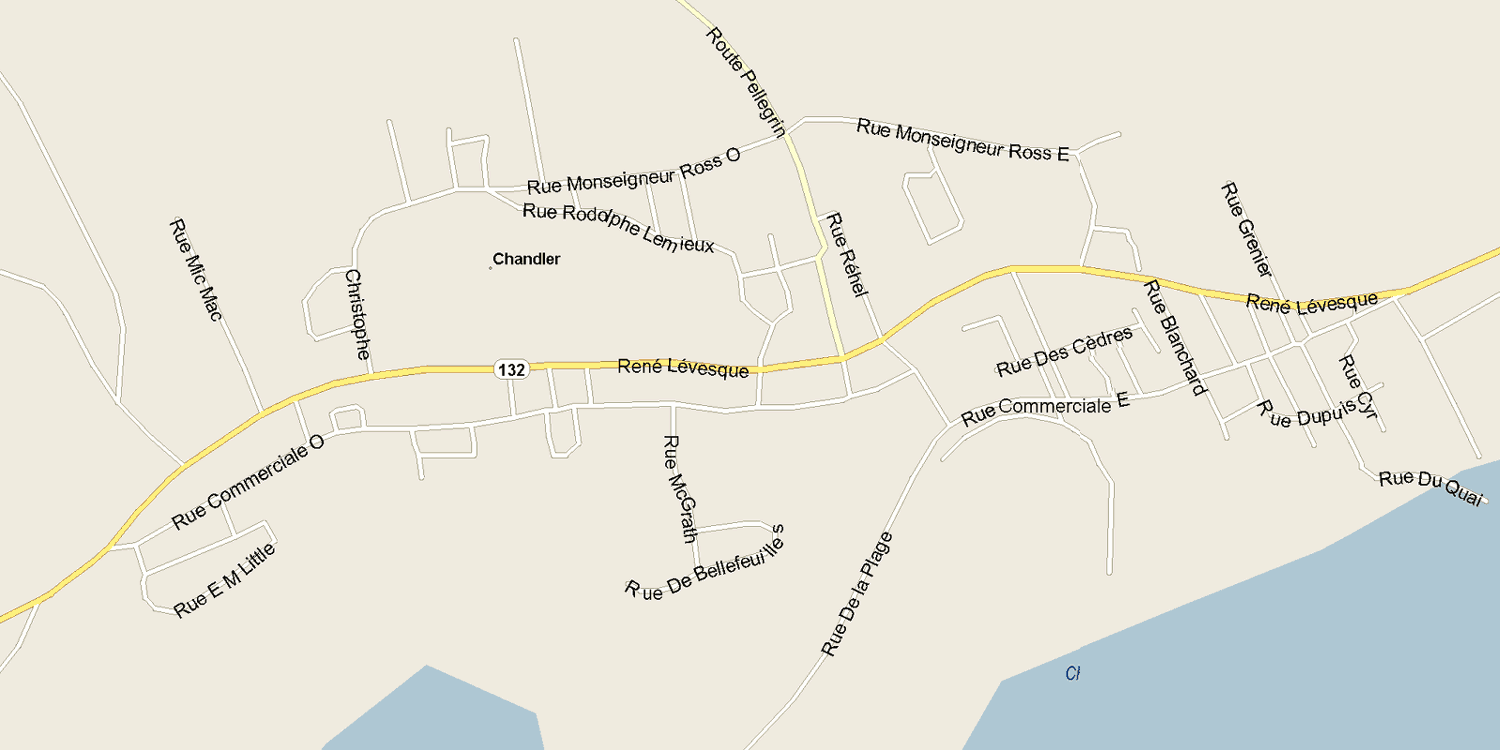 Chandler Map, Quebec