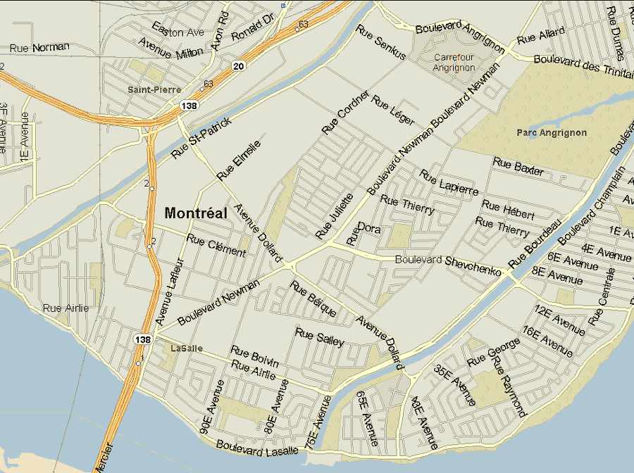 LaSalle Map, Quebec Listings Canada