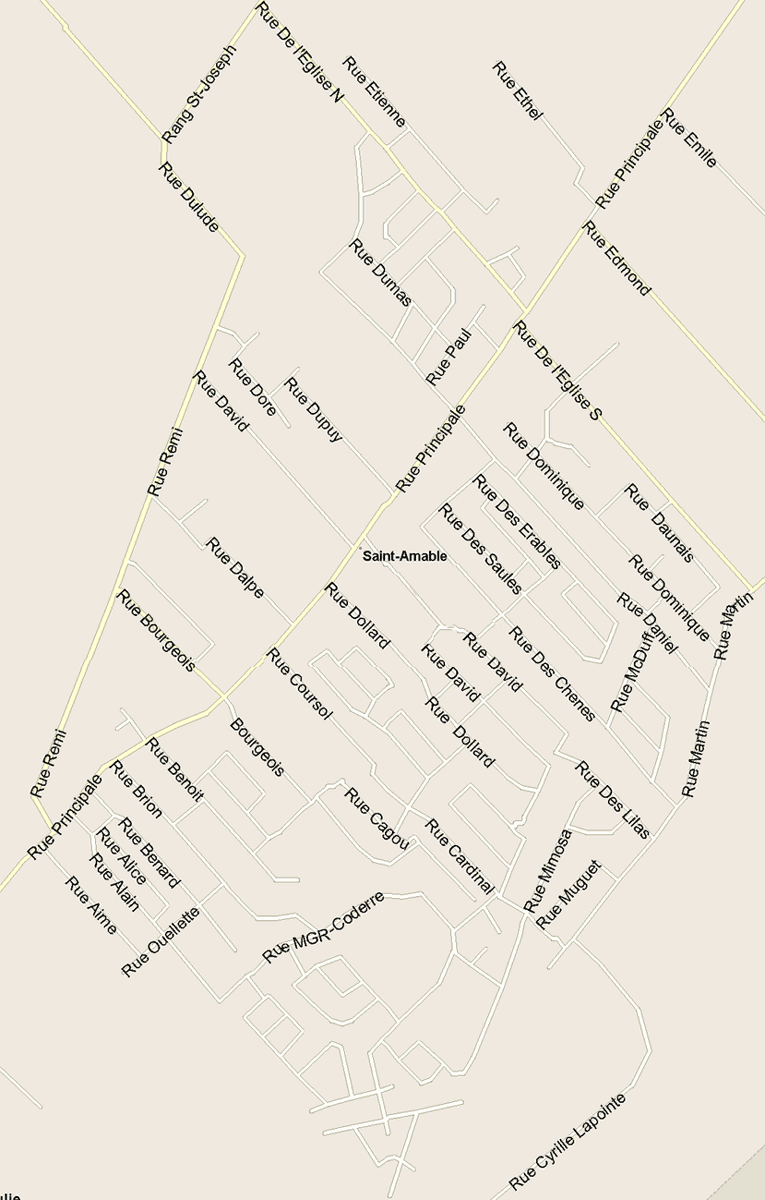 Saint Amable Map, Quebec