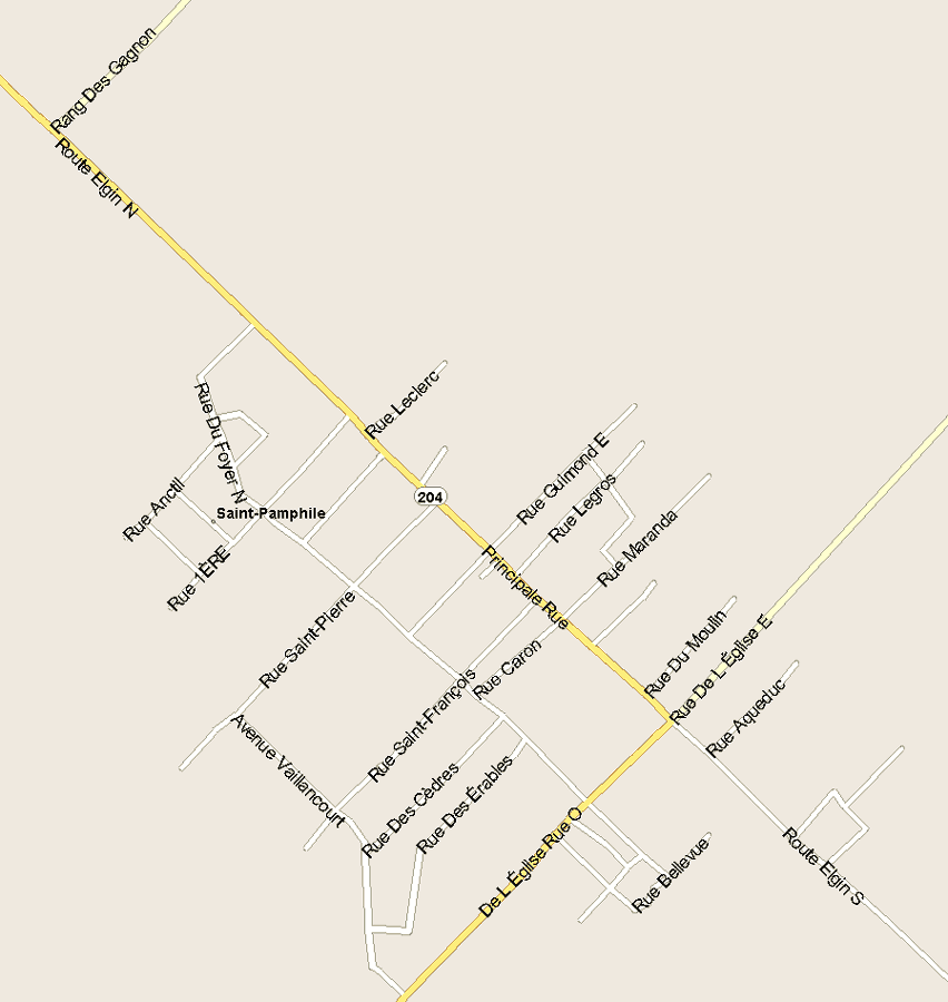 Saint Pamphile Map, Quebec