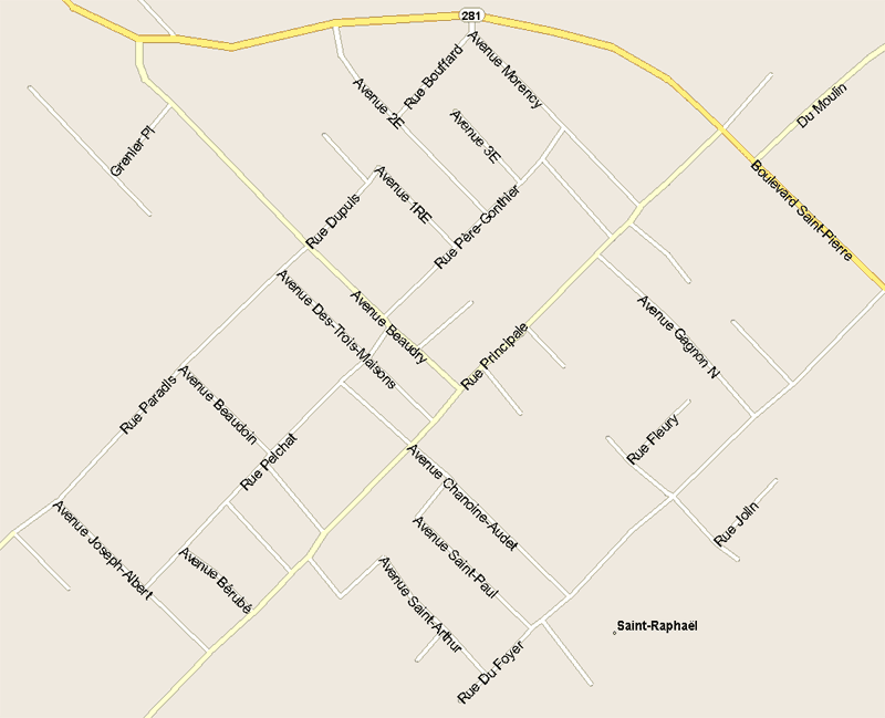 Saint-raphael Map, Quebec