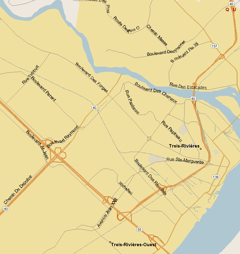 Trois Rivieres Map (Region), Quebec