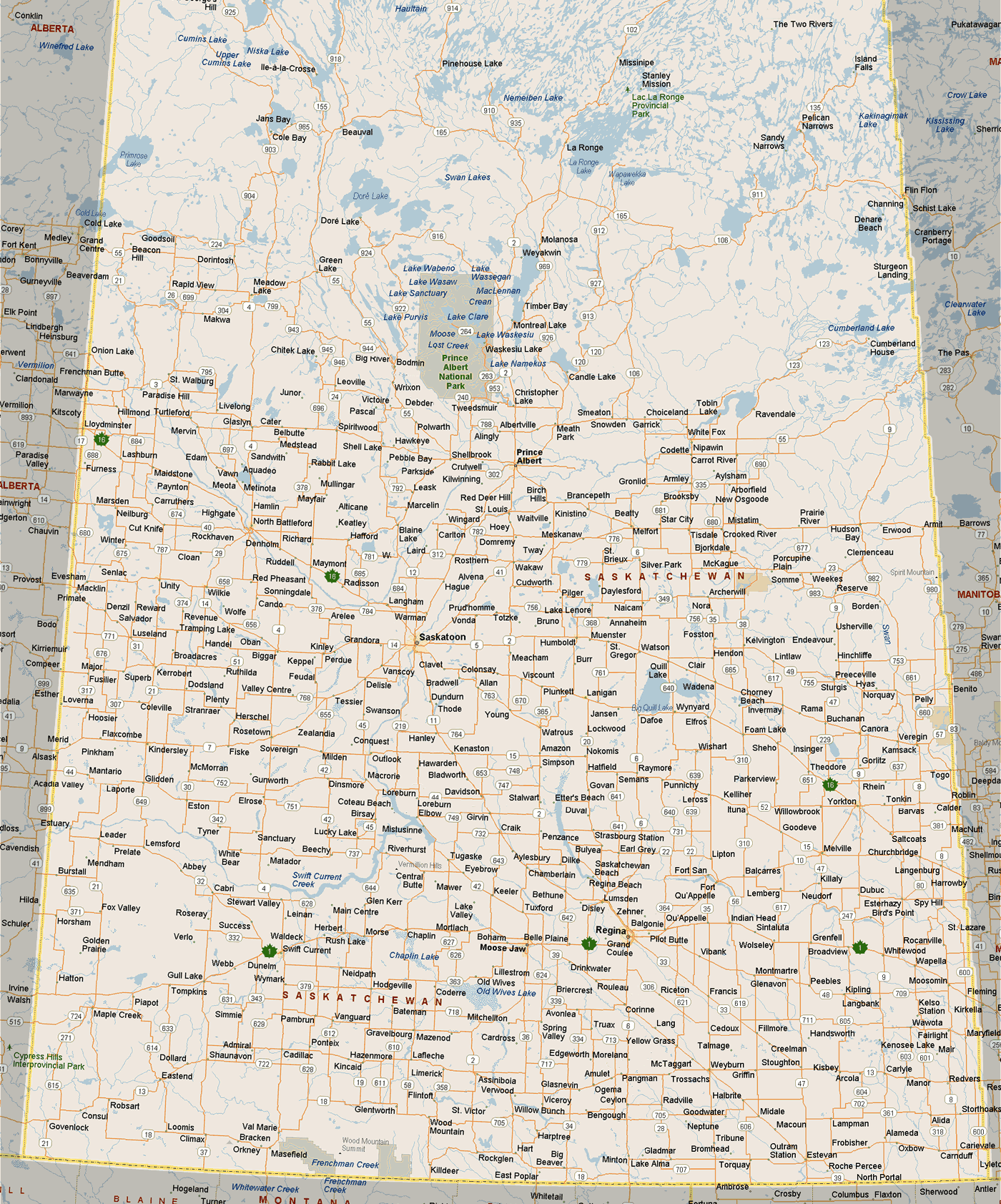 Saskatchewan Map (Bottom)